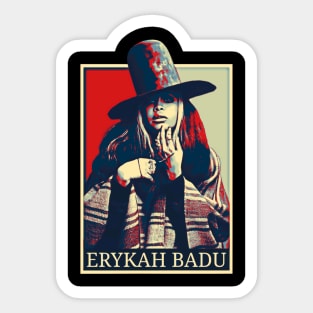 Retro Erykah Badu Beautiful Sticker
